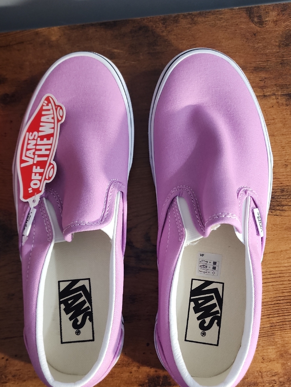 FIRM PRICE Vans Slip-On Sneakers in Pink Purple Canvas M 6.5 W-8
